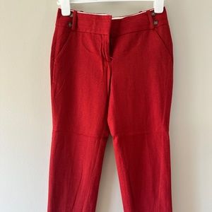 LOFT Red Wool Pants, Size 2P